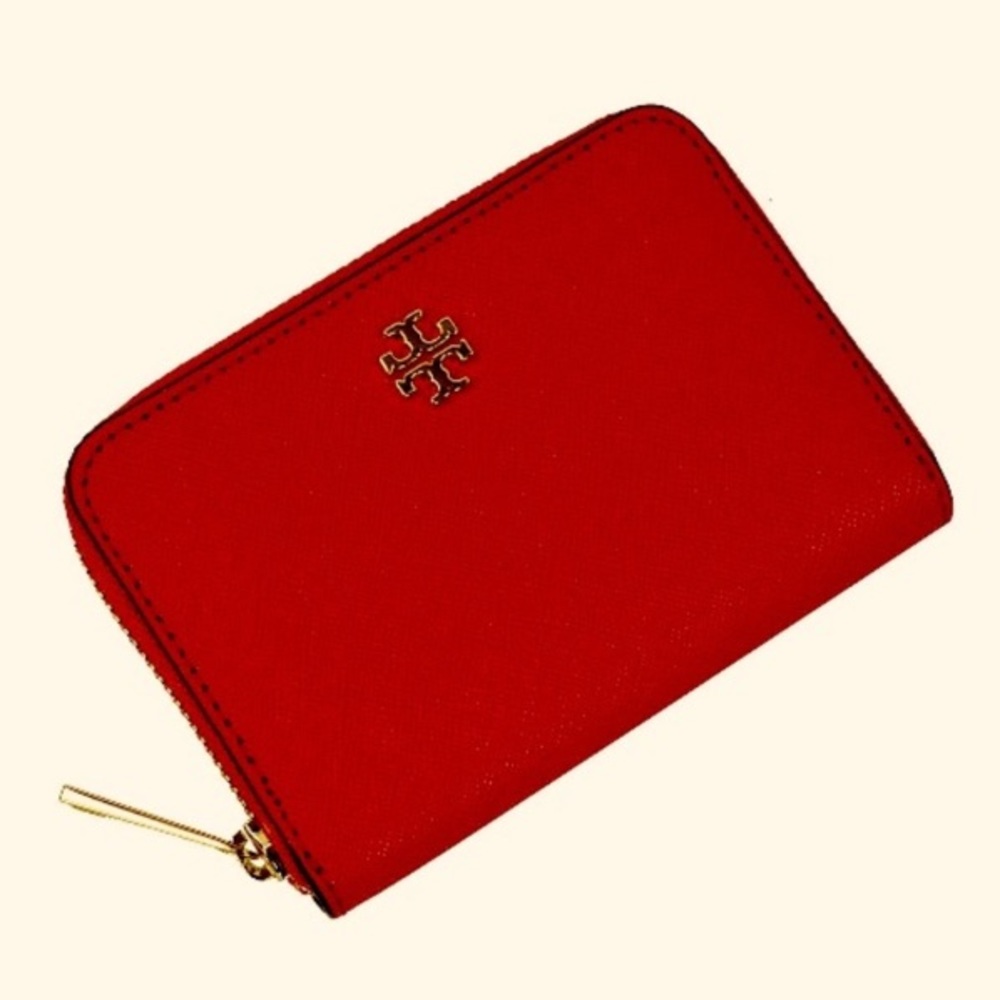 Tory Burch Red Zip Wallet